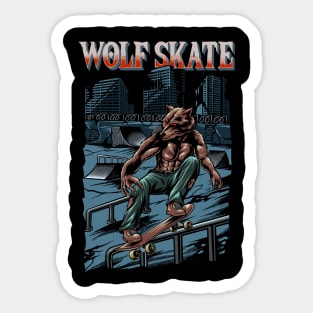 Wolf Skate! T-shirt Sticker